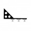 Bowens Triple-Rail Wall Mounting Bracket BW2646