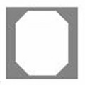 GF Smith Classic Standard Overlays 7.5x9.5 Gold Border Self Adhesive (20)